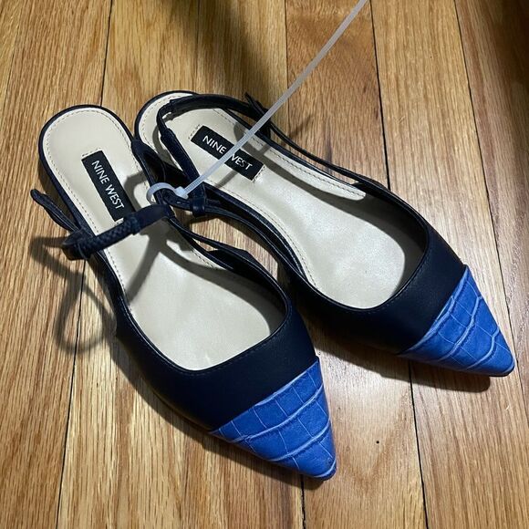 NINE WEST | BABEE SLINGBACK POINTY TOE FLATS - Picture 2 of 5